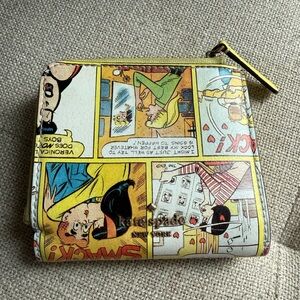 Kate Spade Comic Strip Wallet with Yellow and Green Accents